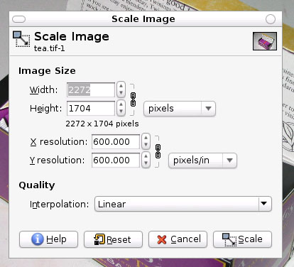 Scale image