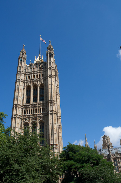 Westminster, as viewed from the east lawn, Victoria Garden